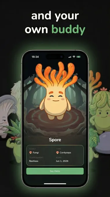 Your Habitant buddy grows as you train